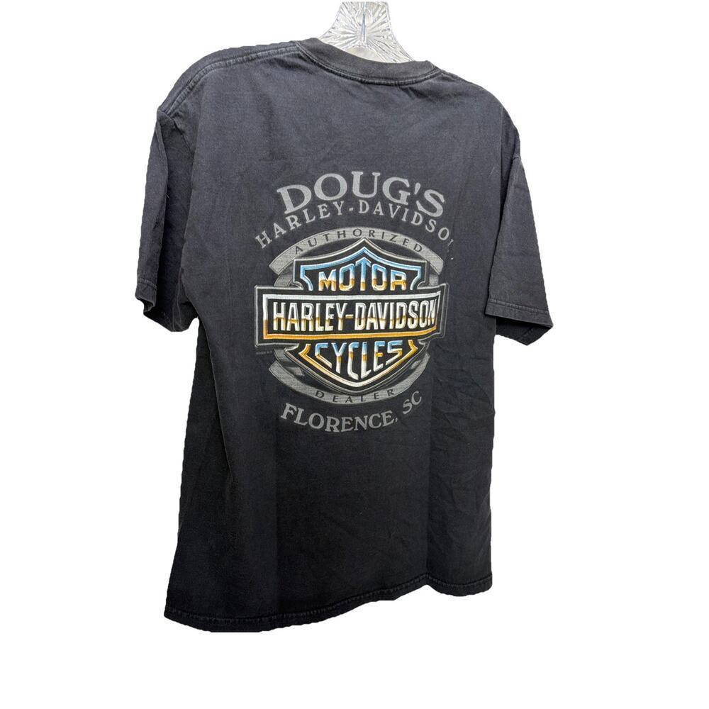 Vintage Y2K Harley Davidson Motorcycles Biker Black Tee Shirt Large